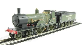 Class T9 Greyhound 4-4-0 120 in Maunsell SR green. Special edition as seen at National Railway Museum.