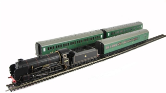 Southern Suburban 1957 with BR Black Schools loco "Haileybury" and 3 BR Maunsell coaches