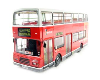 Volvo Olympian/Alexander d/deck bus in red & white livery "Westlink London(Route 57)"