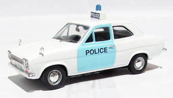 Ford Escort Mk1 in "Suffolk Police" white and sky blue livery