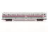Corrugated passenger cars of Amtrak - red, white, blue and aluminum 10-Car Set