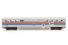 Corrugated passenger cars of Amtrak - red, white, blue and aluminum 10-Car Set