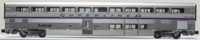 Corrugated Superliner of Amtrak - silver with red, white and blue stripes. 4-Car Set