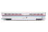 Superliner of Amtrak - silver with red, white and blue stripes. 4-Car Set