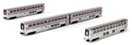 Superliner cars of Amtrak - silver, red, white and blue 4-Car Set