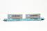 Articulated well MAXI-I container car of Maersk - blue with black lettering 100008