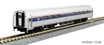 Amfleet I coach & cafe of Amtrak - red, blue and silver 82647, 48159