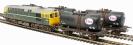 Class 33 trainpack with Class 33/0 D6560 in BR green with full yellow ends and four 'B' tank wagons in Esso livery - weathered