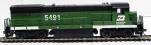 B30-7 GE 5491 of the Burlington Northern