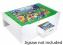 Multi-activity white wooden play table (127 x 44.5 x 82.5cm assembled)