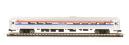 Budd Amfleet cafe of Amtrak - silver< red, white and blue