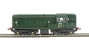 Class 15 D8219 in BR green with small yellow ends.