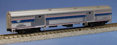 Corrugated baggage of Amtrak - red, blue and silver 1221