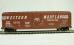 American 50ft plug-door box car in Western Maryland speed lettering livery