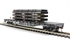 Flat Car With Load Western Pacific With Pipe Load