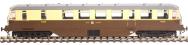 GWR AEC diesel railcar in 29 GWR chocolate and cream with grey roof and coat of arms emblem