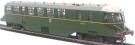 GWR AEC diesel railcar W32W in BR green with speed whiskers with white roof