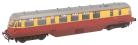 GWR AEC diesel railcar W20W in BR crimson and cream with grey roof - weathered
