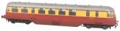 GWR AEC diesel railcar W20W in BR crimson and cream with grey roof - weathered