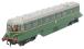 GWR AEC diesel railcar W26W in BR green with speed whiskers with grey roof