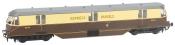 GWR AEC diesel parcels railcar 34 in GWR chocolate and cream "Express Parcels"