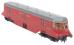 GWR AEC diesel parcels railcar W34W in BR crimson with grey roof "Express Parcels"