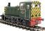 Class 03 shunter in BR green with wasp stripes and 'flowerpot' exhaust - unnumbered