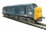 Class 23 Baby Deltic diesel D5909 in BR Blue with large yellow ends (weathered).