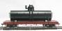 Bogie Tank Car with Flat Frame in Unlettered Black