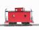 American caboose in painted unlettered livery (with lights)