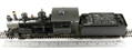 Baldwin On30 4-6-0 steam loco - painted, unlettered with wood cab (black) - DCC on board