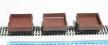 American wood side-dump mining/logging car - Pack of 3