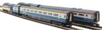 Class 43 HST 4-car book set in Intercity 125 BR blue and grey - W43015, W43190 wtih 2 Mk3 coaches
