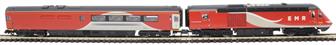 Class 43 HST 4-car book set in East Midlands Railway (ex LNER) red and white - 43251, 43295 with 2 Mk3 coaches
