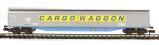Cargowaggon bogie ferry wagon in grey and blue with white stripe - 2797 532
