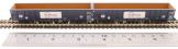 MJA mineral and aggregates twin bogie box wagon in GB Railfreight blue - 502009 & 502010 - pack of 2