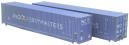 45ft curtain-sided containers "P&O Ferry" - 008460 2 & 008037 7 - weathered - pack of 2