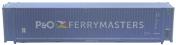45ft curtain-sided containers "P&O Ferry" - 008460 2 & 008037 7 - weathered - pack of 2
