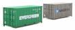 20ft containers "Evergreen" - 321977 2 & 371754 3 / "Maersk" - 771766 & 763500 7 - pack of 4