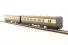Pair of GWR B Set coaches 6894 and 6895 in GWR chocolate and cream with shirtbutton emblem