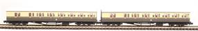 GWR B Set 6411 and 6412 in GWR chocolate and cream with Twin Cities crest