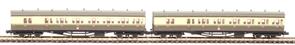 GWR B Set 6451 and 6452 in GWR chocolate and cream with shirtbutton emblem