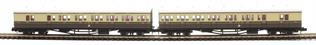 GWR B set 6445 and 6446 in GWR chocolate and cream with Twin Cities crest