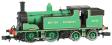 Class M7 0-4-4T 30038 in SR malachite green with 'British Railways' lettering