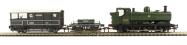 The Western Wanderer with Class 57xx Pannier 8700 in GWR shirtbutton green and GWR Toad brake van & shunters truck in GWR grey