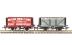 Pack of two 8-plank private owner wagons - split from 30-105 Midland Marvel train set