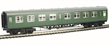 Class 411 4CEP 4-car EMU 7128 in BR green with yellow warning panels