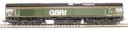 Class 66/7 66779 "Evening Star" in BR green with GBRF branding