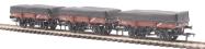 Pack of three 5 plank china clay open wagons in BR bauxite (Early) with tarpaulin load