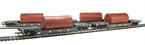 45 Ton bogie well wagon in LNER Grey with boiler load
